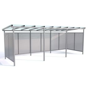 Wiata rowerowa Zorza IV zabudowana na 15 rowerów 630cm