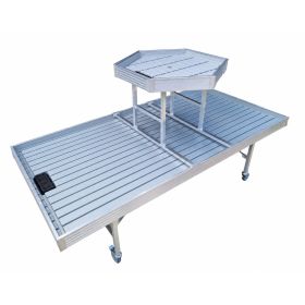 Mobilny stół zalewowy 1,2 x 2,5 wys. stała 0,75 m w zestawie z nadstawką typu "Heksa"