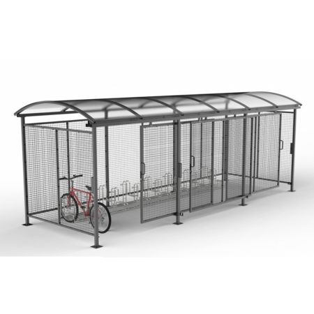 Wiata rowerowa "Zorza" zamykana, na 15 rowerów, 630 cm kreuj swój biznes z Wyposażenie sklepów i instytucji  - Kreuj swój biznes z 4store.pl