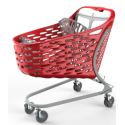 Wózek sklepowy Rabtrolley Samba Eko Color 130L, różne kolory
