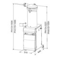 Nadziewarka hydrauliczna PH 13 - rysunek techniczny z wymiarami