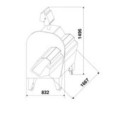 Kotleciarka steaker ICONE 700 - rysunek techniczny z wymiarami