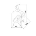 Kotleciarka Slico E650 - rysunek techniczny z wymiarami