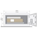Sejf Guest laptop YLG/200/DB1 - rysunek techniczny z wymiarami
