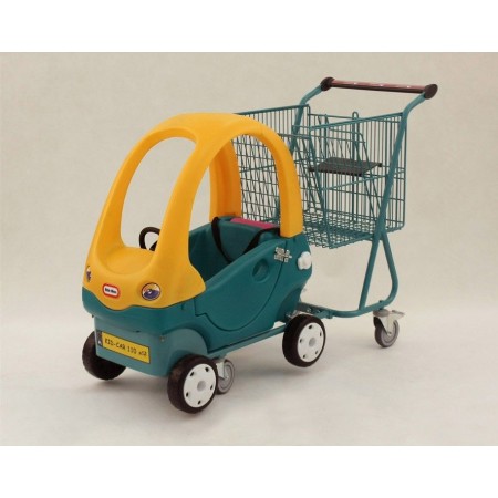 Wózek sklepowy dziecięcy, samochodzik dziecięcy KID-CAR 110 S z siedziskiem Damix Wózki z tworzywa - 4store.pl
