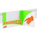 Stoper regałowy PROMOCJA z rączką - zagięty wspornik na listwie cenowej
