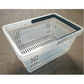 Koszyk zakupowy, 22 l, plastikowy , biały, mleczny Kon-Plast Koszyki ręczne i na kółkach - 4store.pl