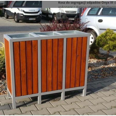 Kosz do segregacji odpadów ONYX III ,stal ocynkowana malowana Krajowy Kosze do segregacji odpadów - 4store.pl