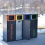 Kosz do segregacji odpadów Etna IV 80 l + popielnica, stal ocynkowana malowana Krajowy Kosze do segregacji odpadów - 4store.pl