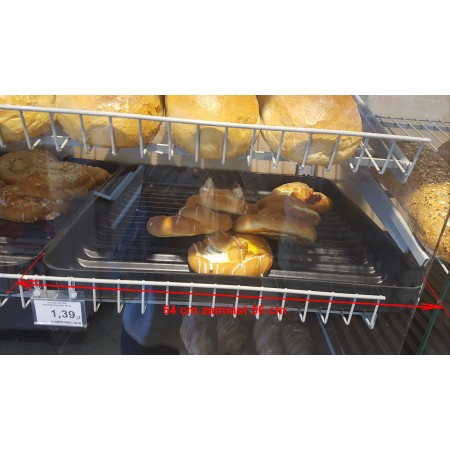 Pojemnik na pieczywo, bułki, 50,5x51,5 cm, gł. 6 cm, ryflowany Krajowy Tace na ciasta - 4store.pl
