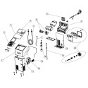 Cyrkulator sous-vide 1,5 kW - rysunek techniczny z rozstrzelonymi częściami