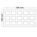 Gofrownica BRUSSELS 1,6 kW - rysunek techniczny z wymiarami 184x100 mm