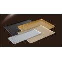 Taca cukiernicza 40x25 cm aluminiowa - cztery tace w kolorach czarnym, złotym i srebrnym