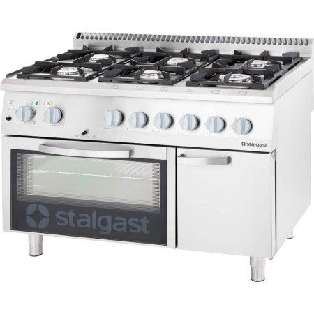 Kuchnia gazowa,  6-palnikowa z piekarnikiem elektrycznym, 32.5+7 kW, G20 Stalgast Sp. z o.o. Kuchenki - 4store.pl