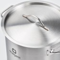 Garnek wysoki z pokrywką Ø 360 mm 36,6 l - uchwyt pokrywki i logo na korpusie
