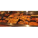 Taca cukiernicza aluminiowa 60x40 cm - witryna ogrzewana z gorącymi daniami i wypiekami