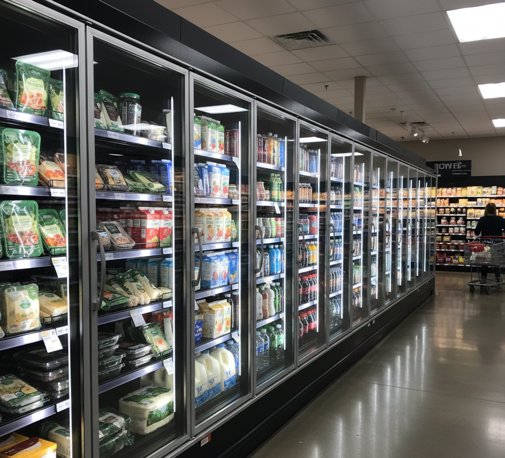 regały chłodnicze, regał chłodniczy na agregat zewnętrzny